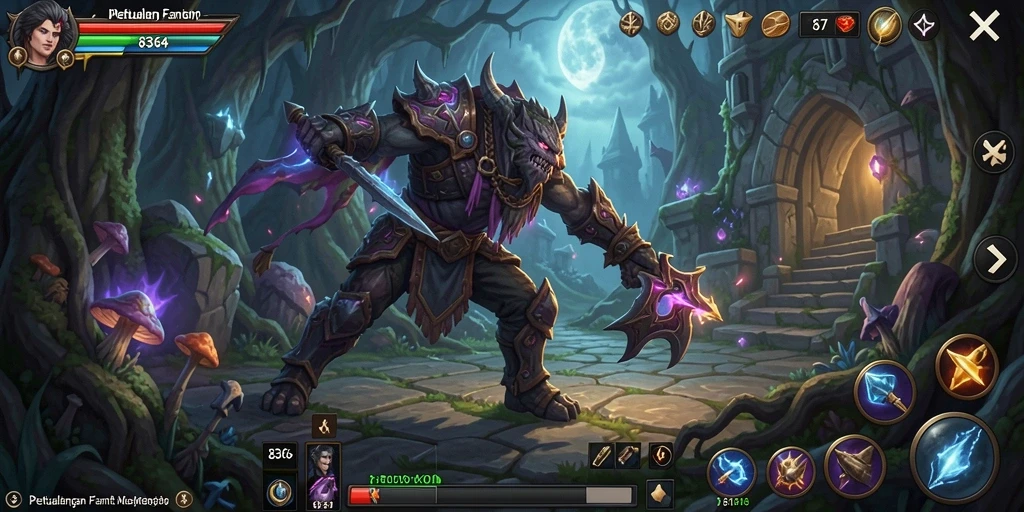Tampilan menarik dari gameplay RPG yang mendebarkan.