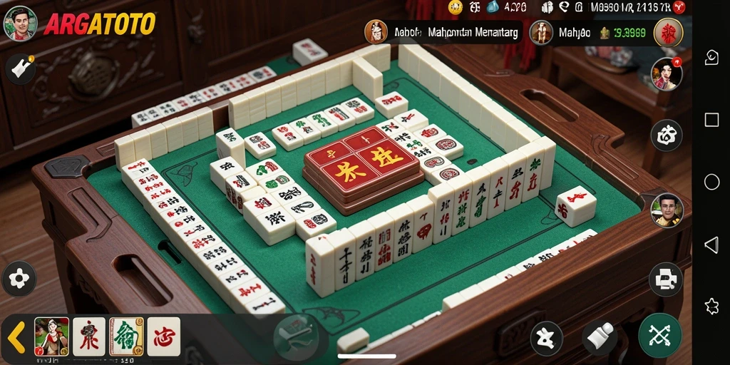 Screenshot gameplay ARGATOTO yang menggambarkan pengalaman bermain Mahjong.