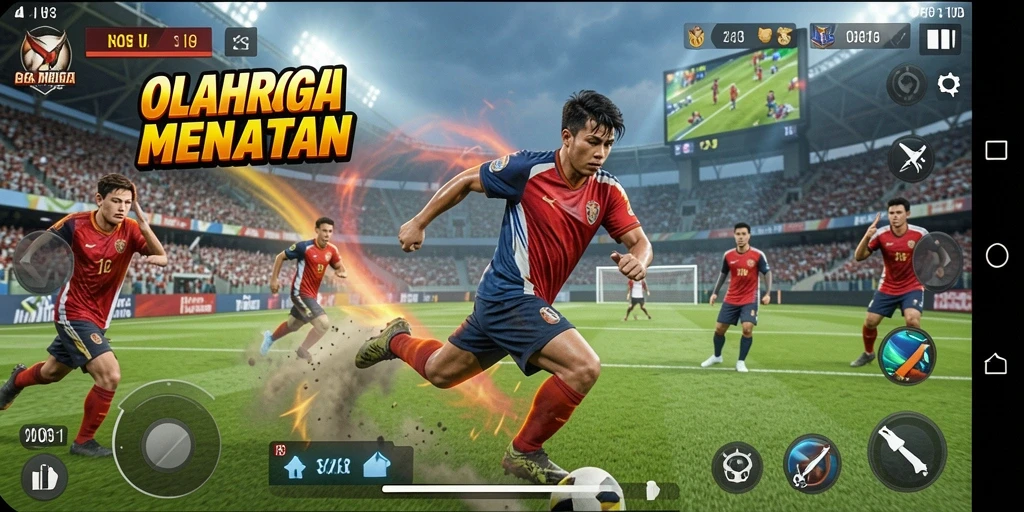 Tampilan gameplay H03 yang mengasyikkan dan penuh aksi olahraga.
