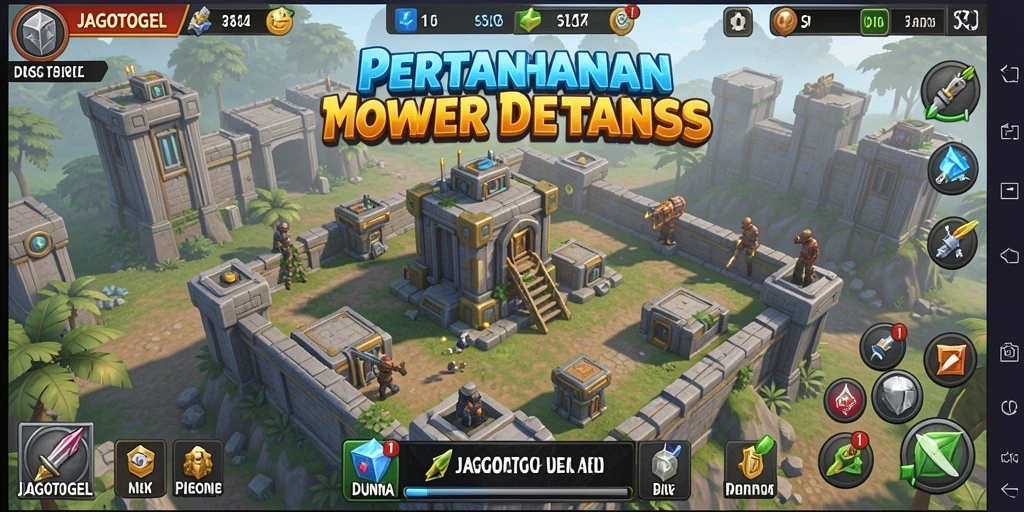 Screenshot JAGOTOGEL menampilkan aksi mendebarkan dalam gameplay Tower Defense.
