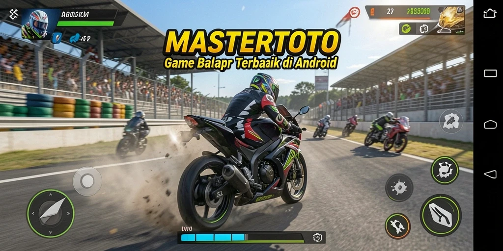 Tampilan aksi balap motor yang mendebarkan di MASTERTOTO.