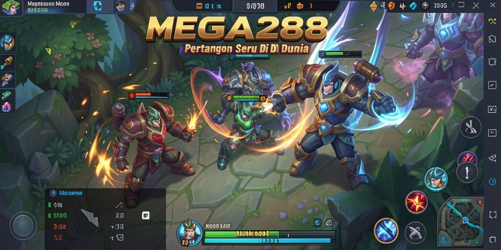 Tangkapan layar menunjukkan aksi seru pertarungan di MEGA288.