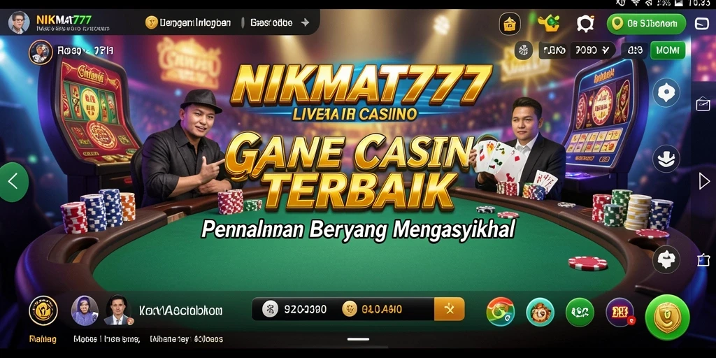 Tampilan gameplay Live Casino NIKMAT777 yang mendebarkan dan interaktif.