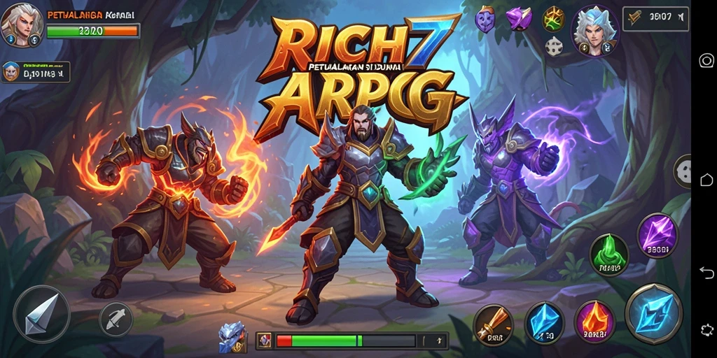 Gameplay RICH7 dengan grafis menawan dan pertarungan mengasyikkan.