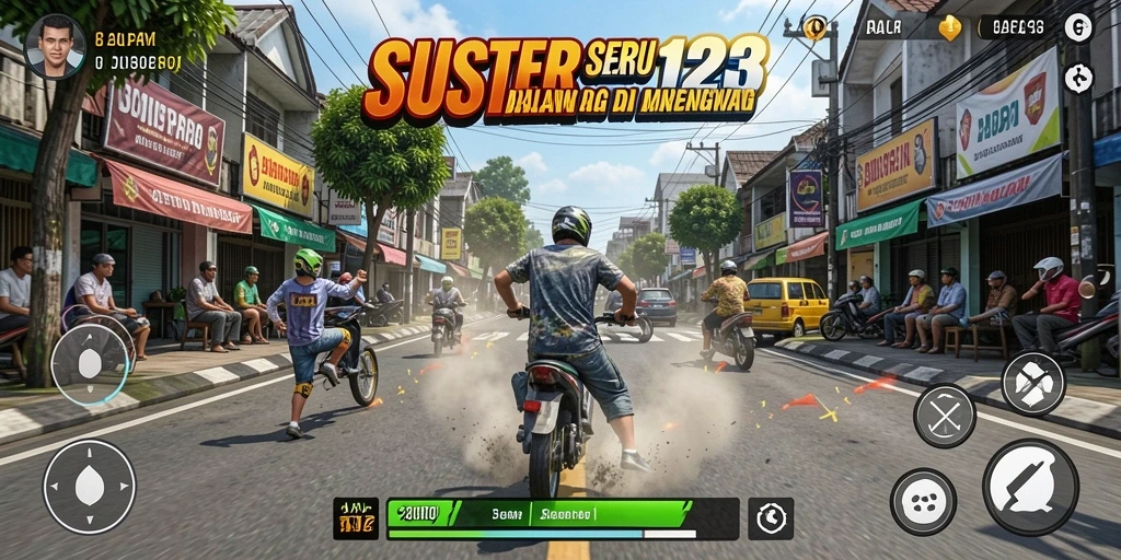 Gameplay SUSTER123 yang mendebarkan dengan aksi balap epik.